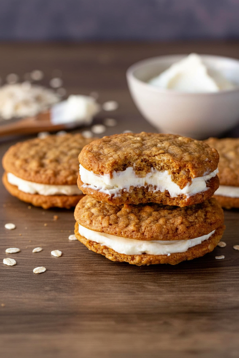 My Favorite Cream Cheese Oatmeal Cookie Sandwiches