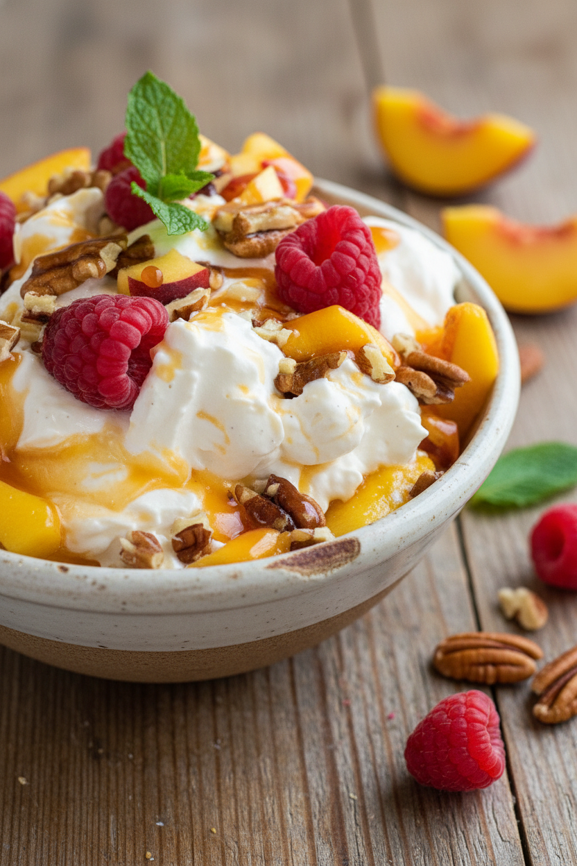 My Favorite Creamy Peach Pineapple Delight Salad