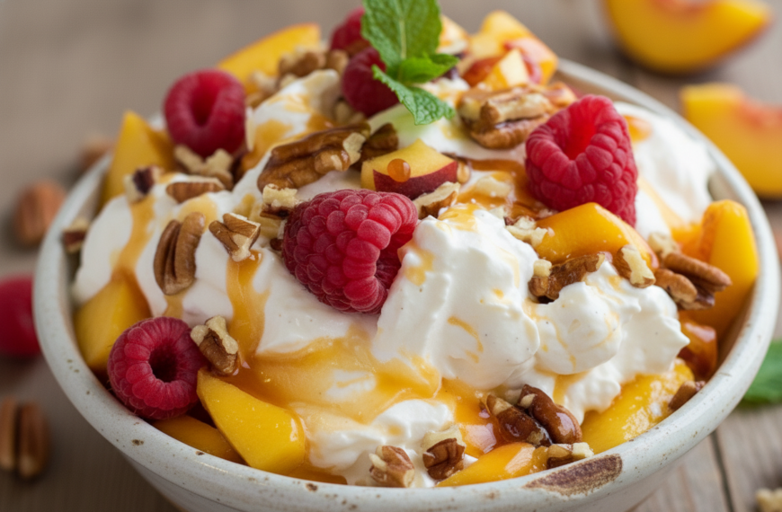 My Favorite Creamy Peach Pineapple Delight Salad