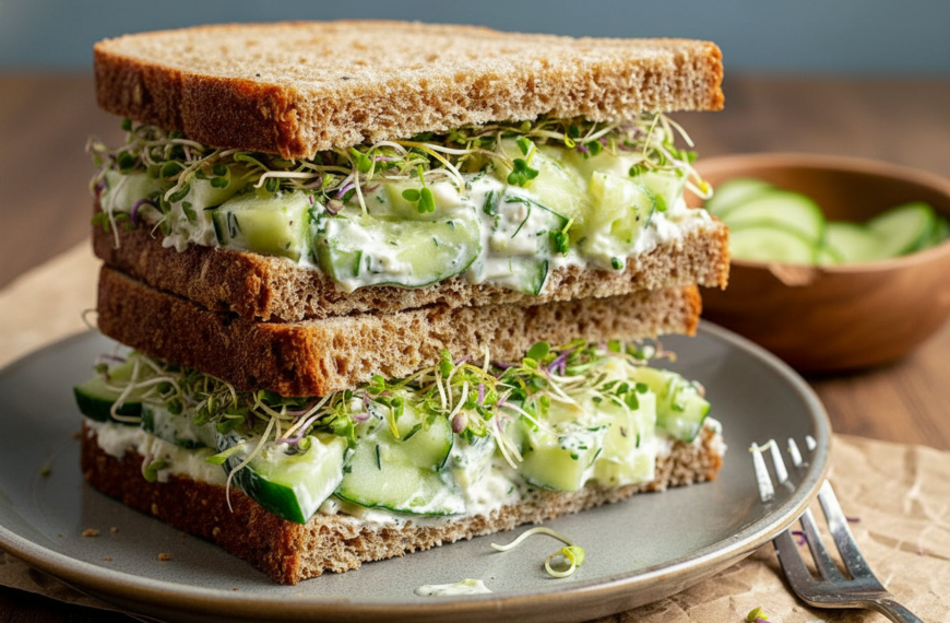My Ultimate Crisp Cucumber Feta Sandwich