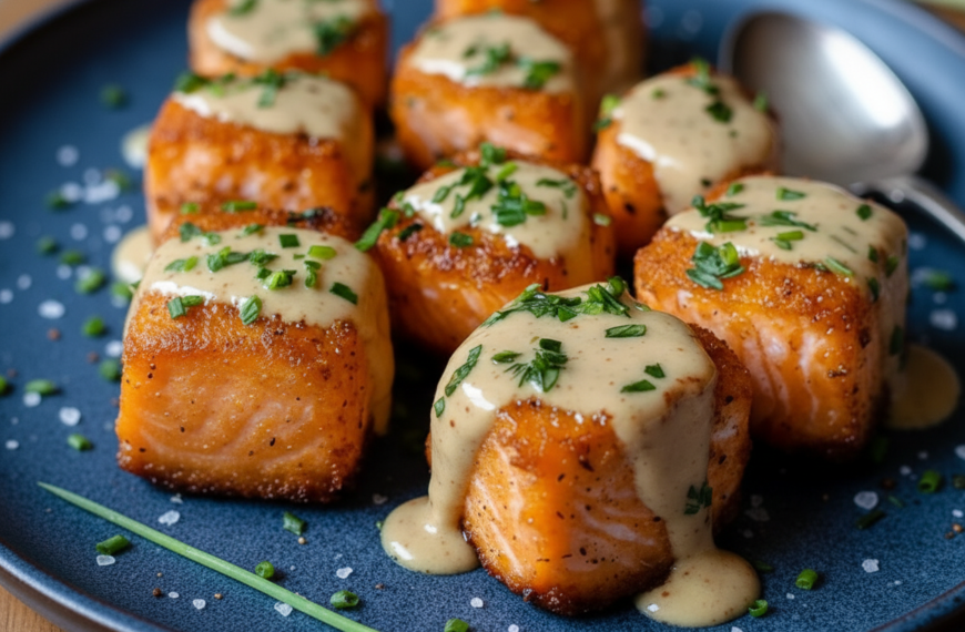 My Favorite Crispy Salmon Bites with Bang Bang Sauce