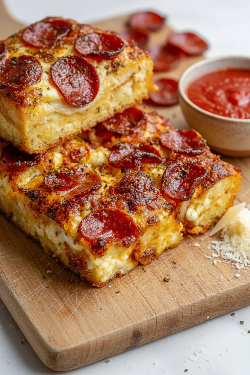 My Favorite Easy Cottage Cheese Pizza Bake