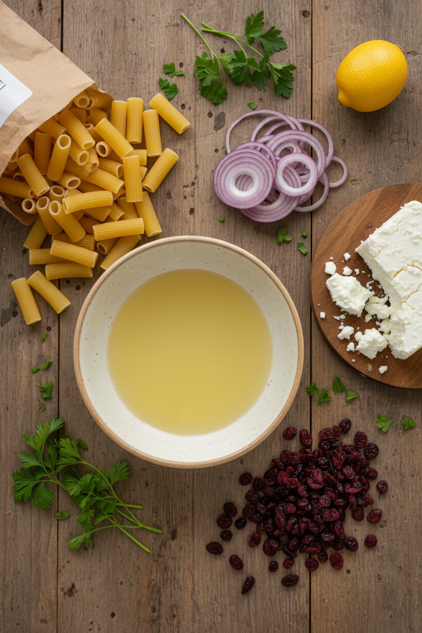 My Favorite Feta Cranberry Pasta Salad