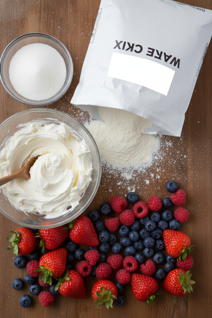 My Favorite Patriotic Berry Poke Cake