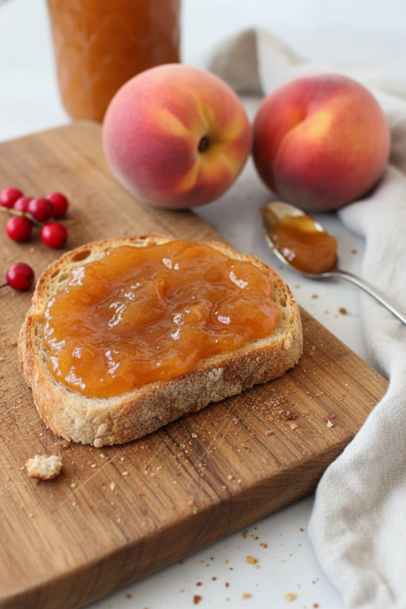 My First Batch of Homemade Peach Jam