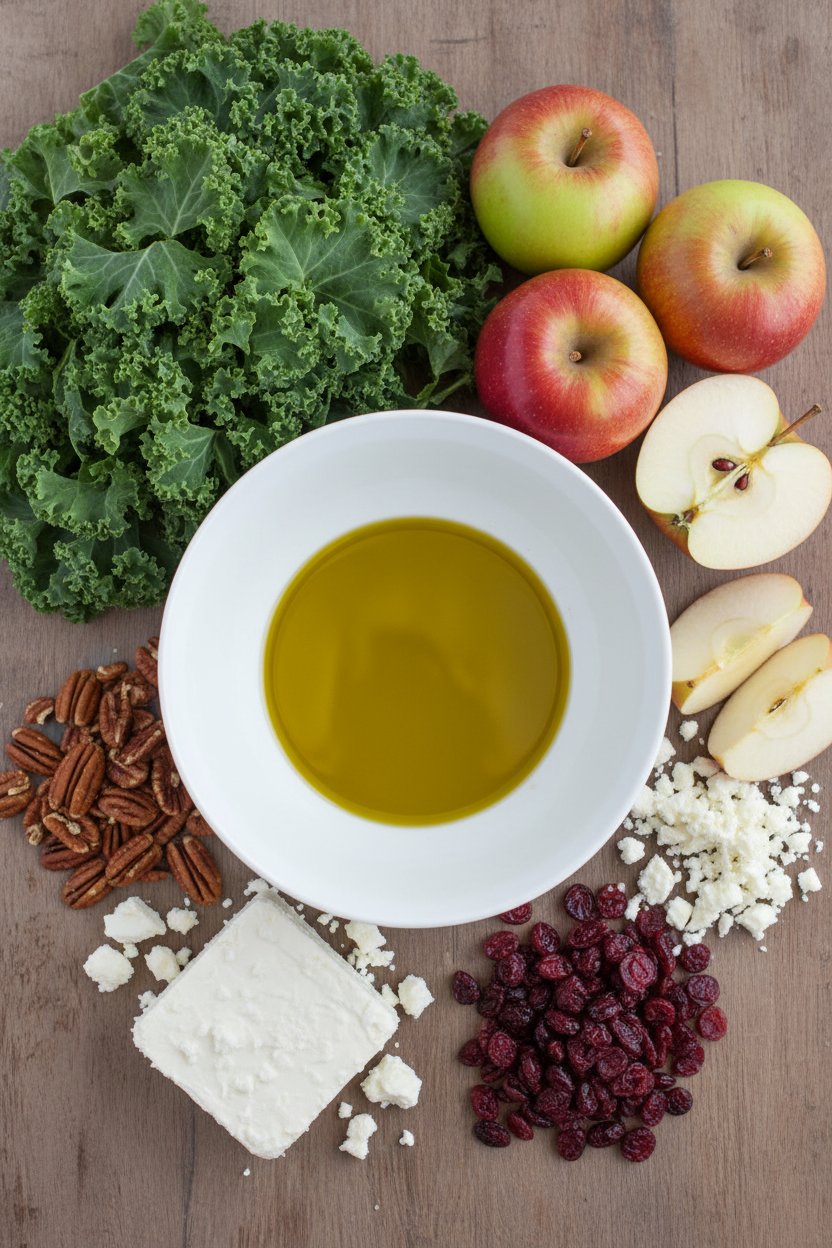 My Go-To Massaged Kale Salad with Apple and Pecans