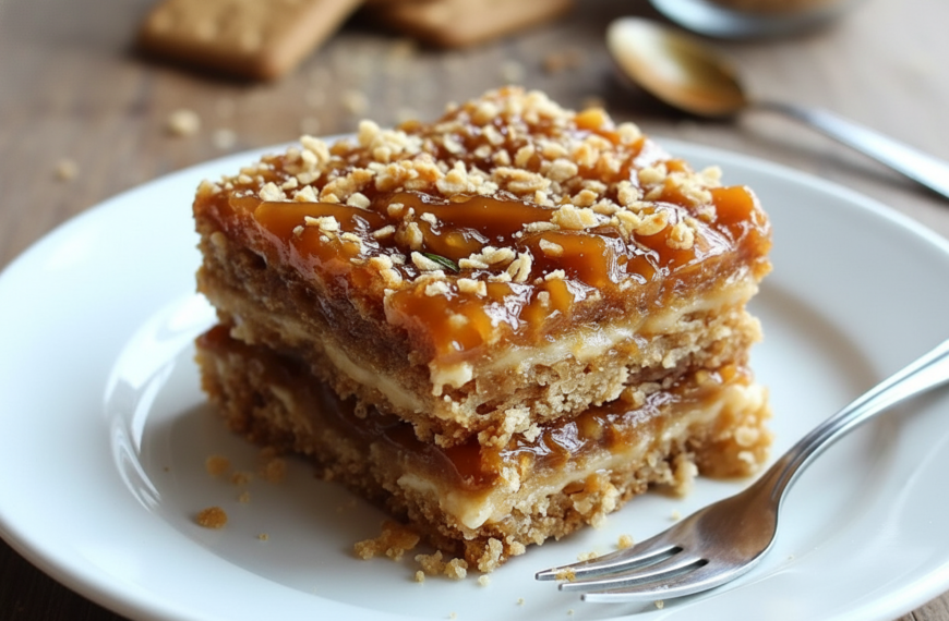 My Favorite Gooey Caramel Oatmeal Bars