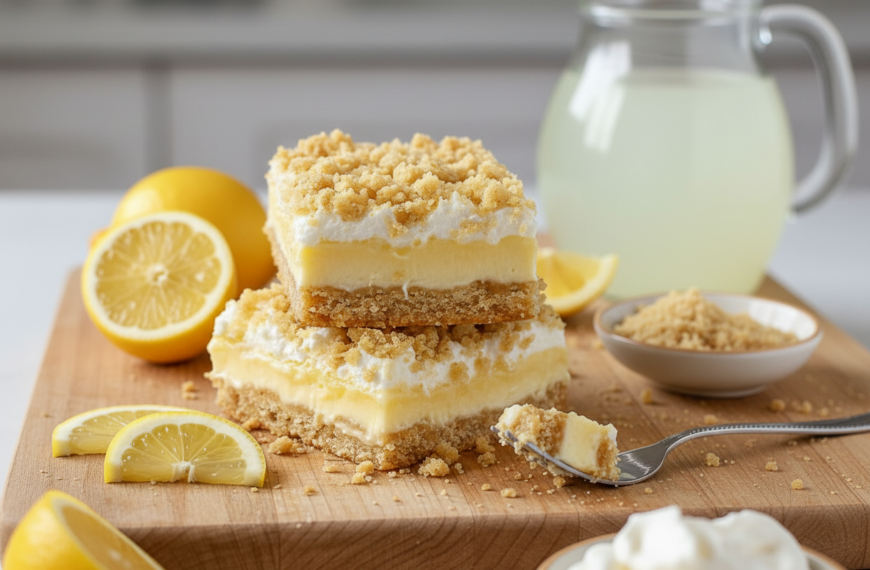 My Favorite Gooey Lemon Cheesecake Bars