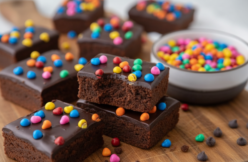 Grandmas Secret Gooey Rainbow Brownies