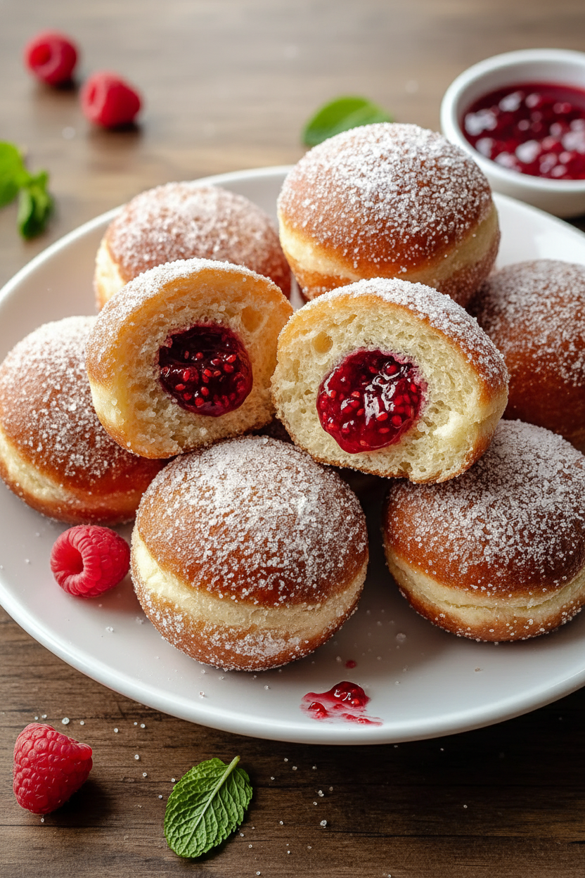 My Gooey Raspberry Donut Muffins