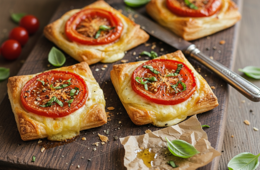 My Homemade Tomato Basil Puff Pastry Tartlets