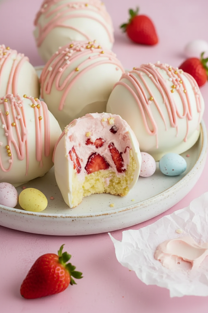 My Strawberry Shortcake Chocolate Egg Bombs