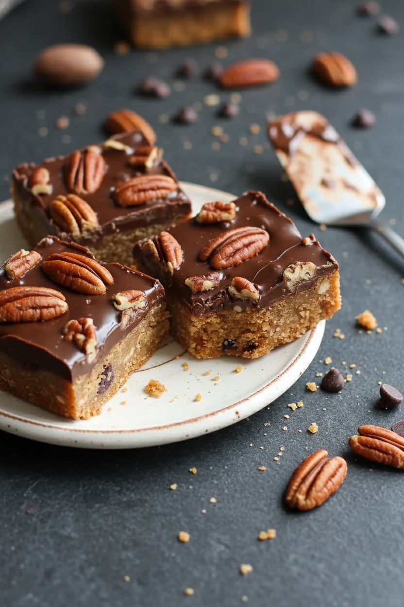 My Ultimate Chocolate Pecan Caramel Bars Recipe