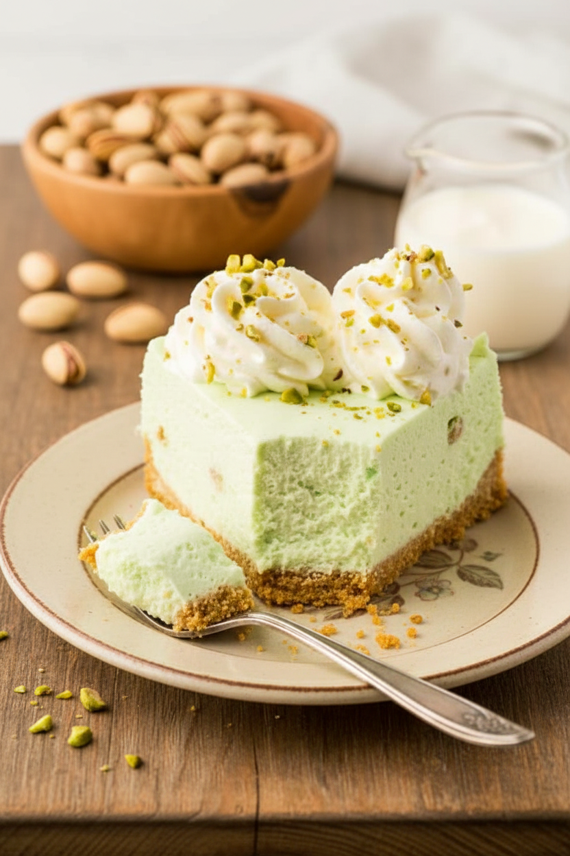 No-Bake Pistachio Cream Cheese Delight