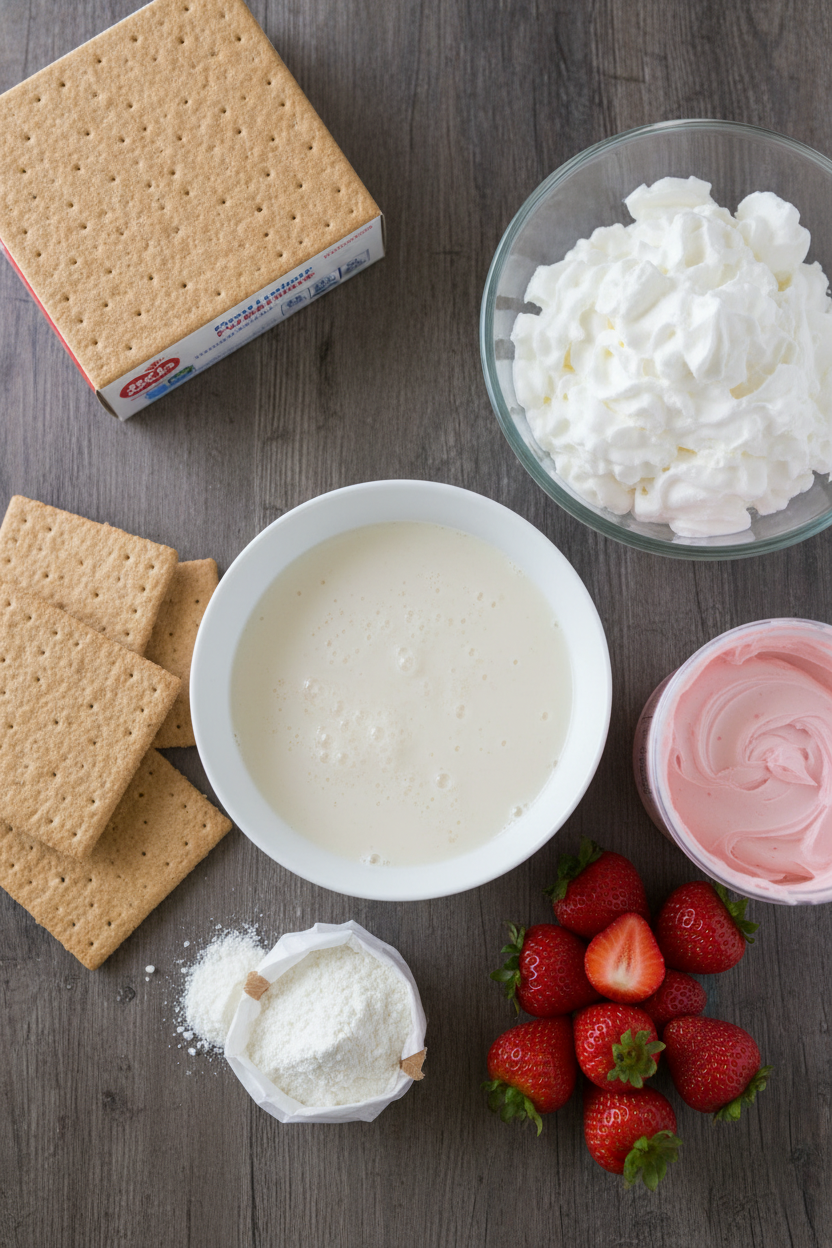 No-Bake Strawberry Cheesecake Icebox Cake