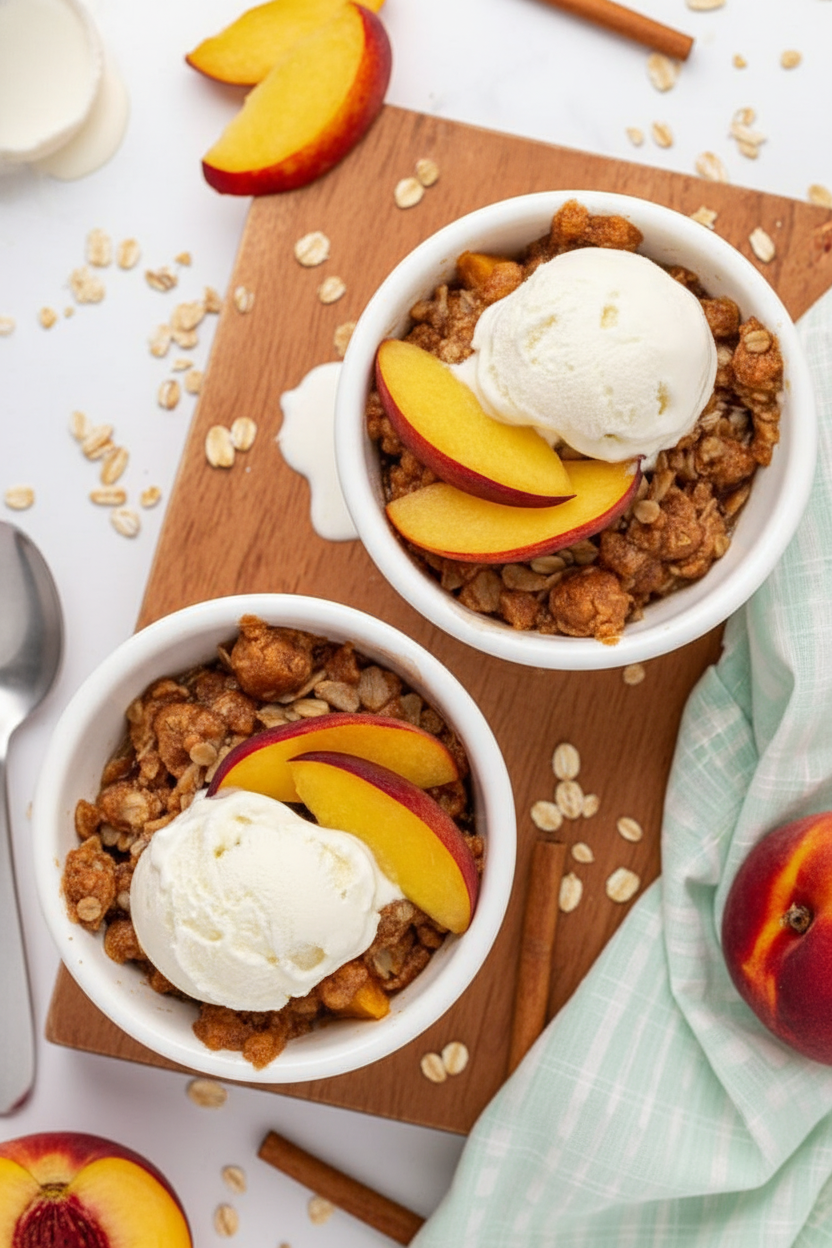 Peach Crisp for Two by Home Cook