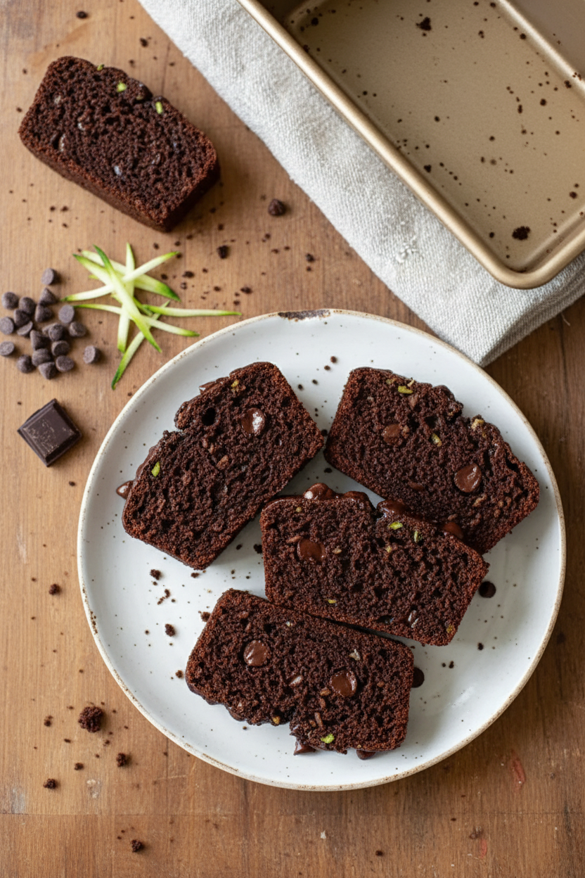 Quick Zucchini Chocolate Bread Recipe by Baker