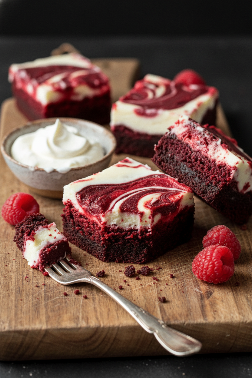 Triple Layer Red Velvet Cheesecake Brownies