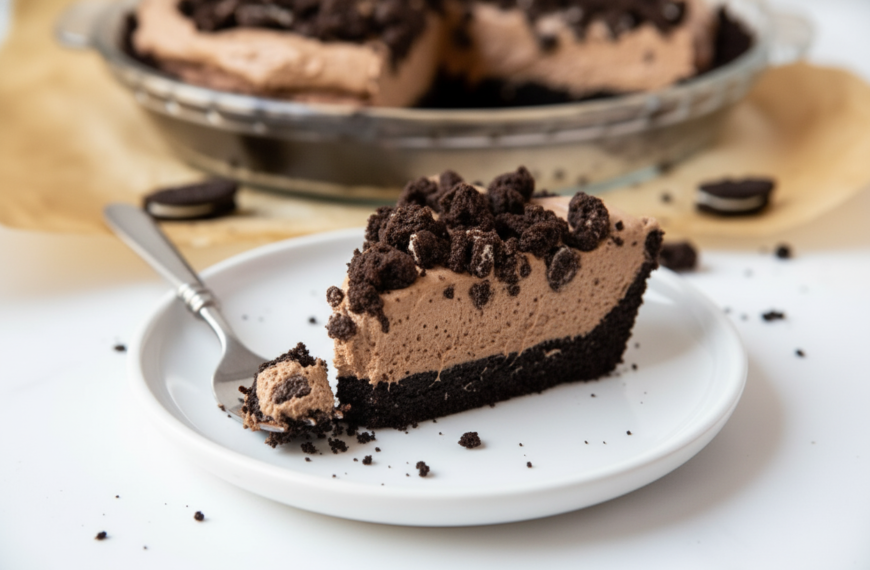 My Ultimate Triple Layer Oreo Brownie Mousse Pie