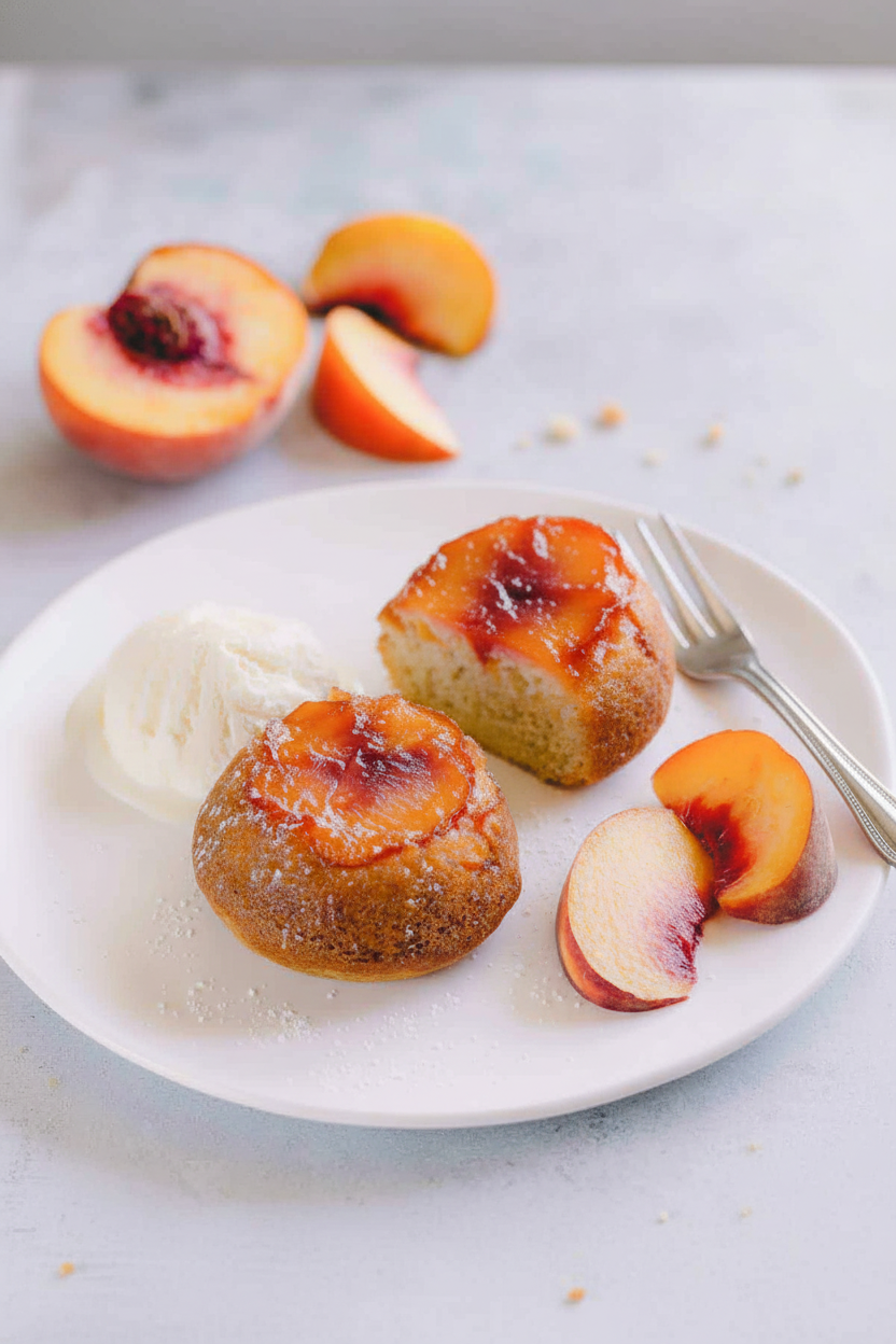 A Bakers Guide to Moist Peach Upside Down Mini Cakes
