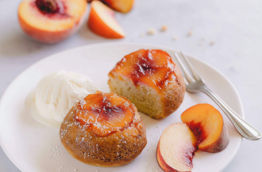 A Bakers Guide to Moist Peach Upside Down Mini Cakes