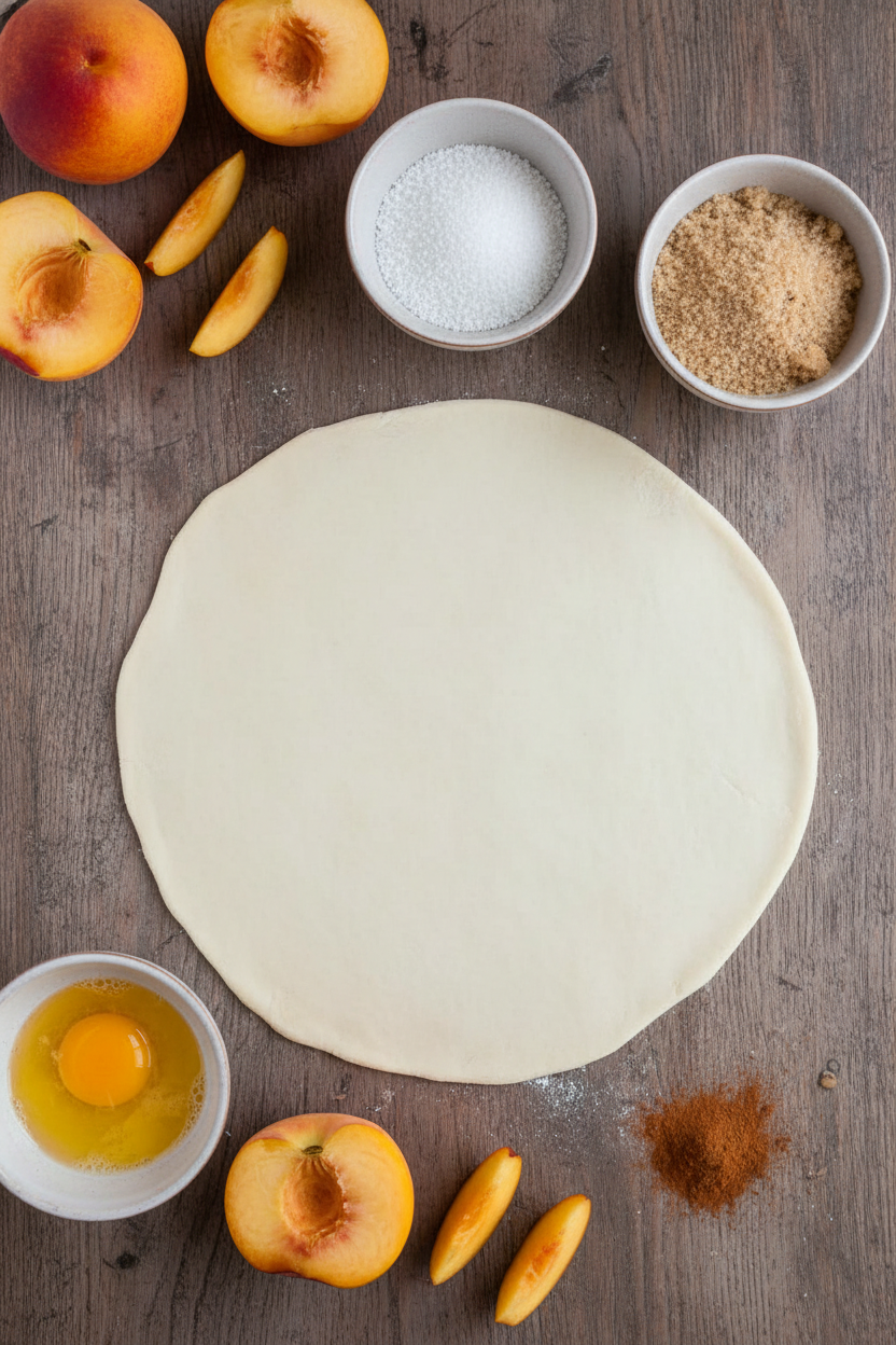 Bourbon Peach Pie with Homemade Caramel by Baker