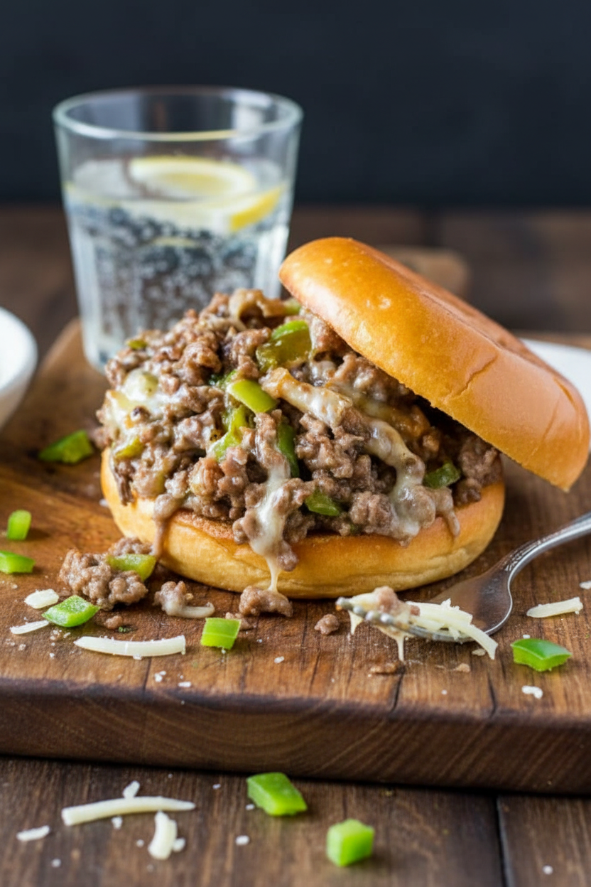 Cheesy Ultimate Sloppy Joes with Homemade Cheese Sauce