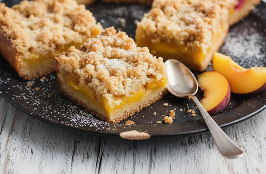 Easy Chilled Peach Crumble Bars for Beginners