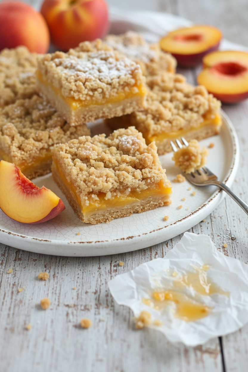 Grandma's Secret Peach Crumble Bars