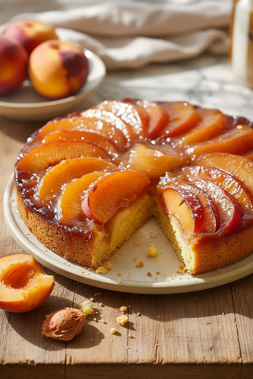 Home Baker Shares Easy Caramelized Peach Cake