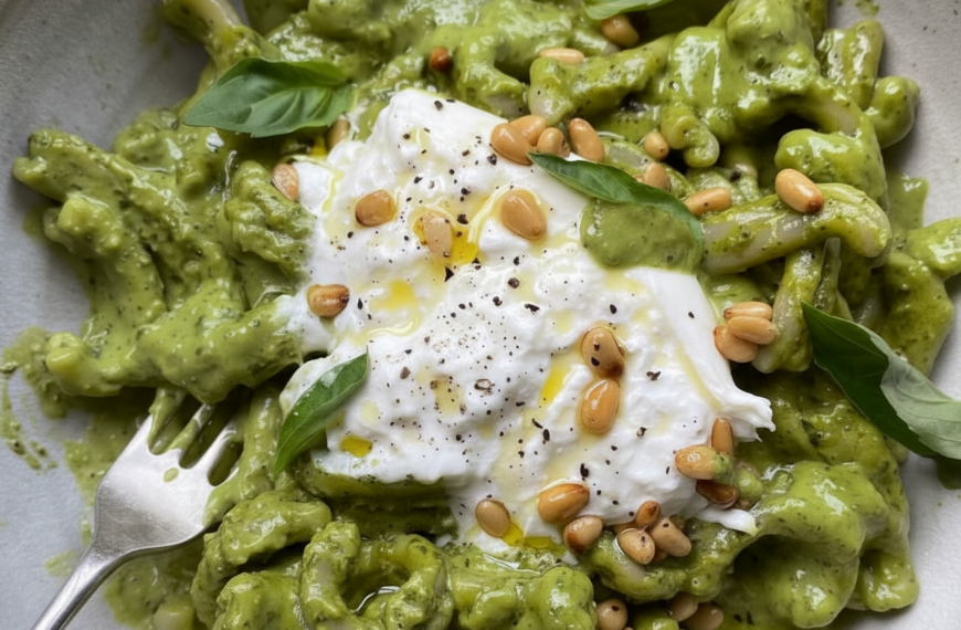 My Creamy Pesto Pasta with Burrata Recipe