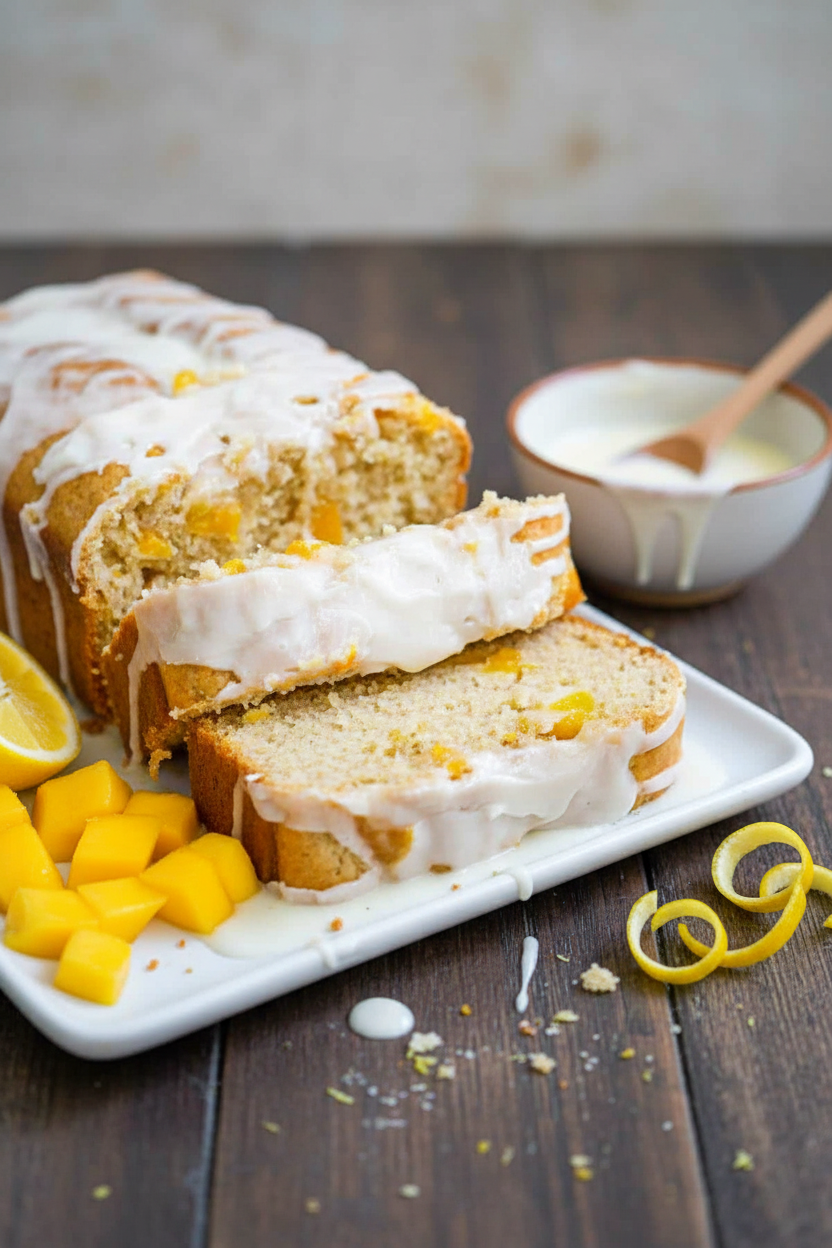My Homemade Peach Bread with Sweet Glaze