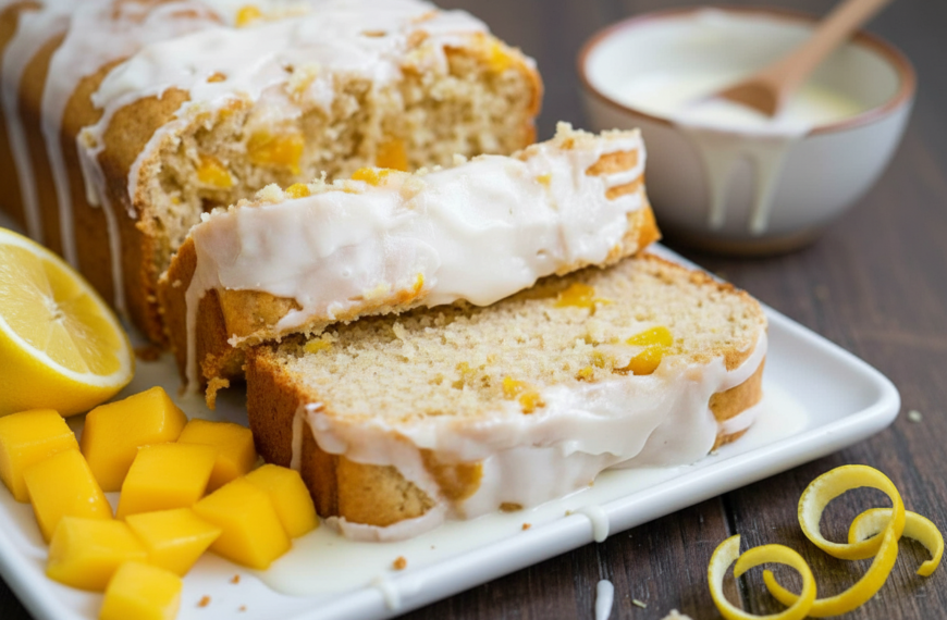 My Homemade Peach Bread with Sweet Glaze