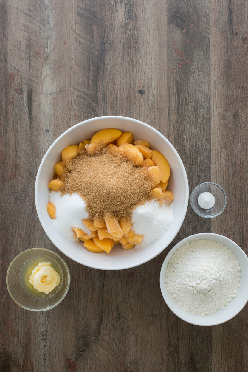 Peach Cobbler with Yogurt Butter Dough by Chef