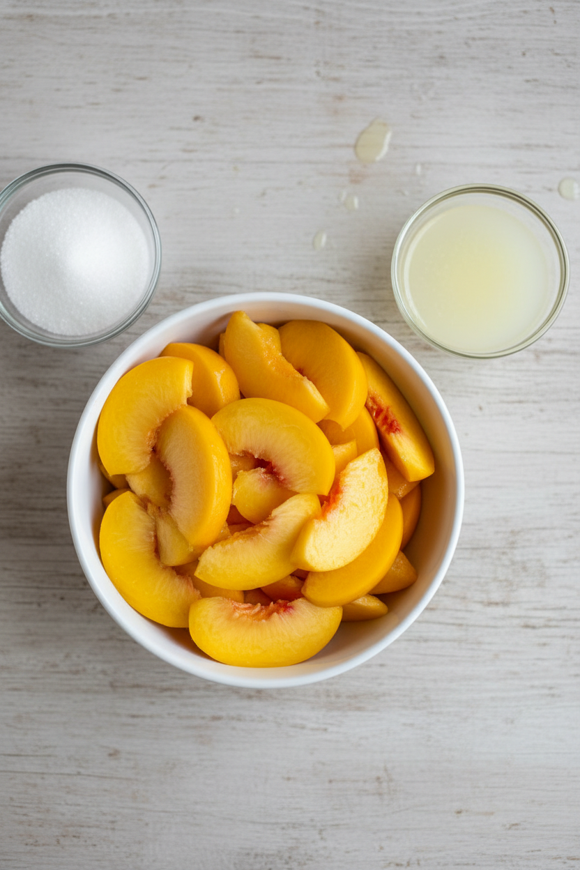 Ripe Peach Sorbet Made by a Pro