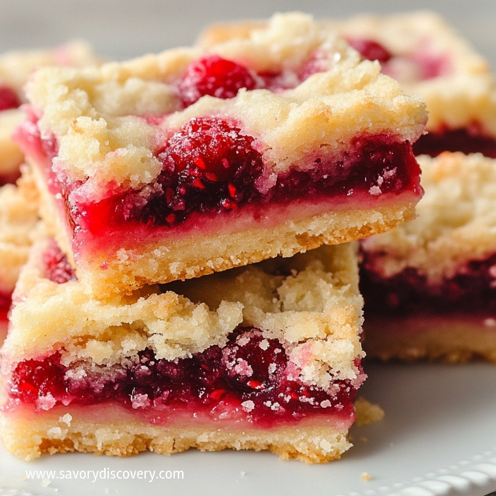 Five Ingredient Raspberry Shortbread Bars