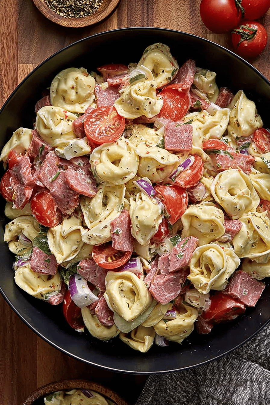 Italian Grinder Tortellini Salad Recipe, Fresh Pasta Salad