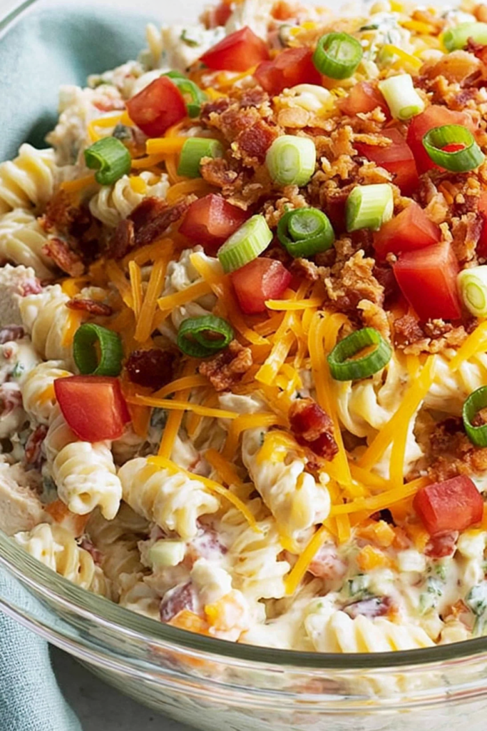 Chicken Bacon Ranch Pasta Salad
