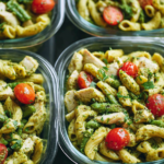 Easy Chicken Pesto Pasta Meal Prep Recipes Chicken-Pesto-Pasta-Meal-Prep-f