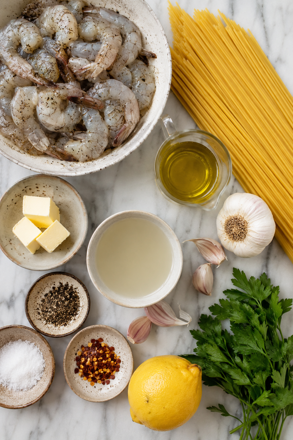 Lemon Garlic Shrimp Pasta