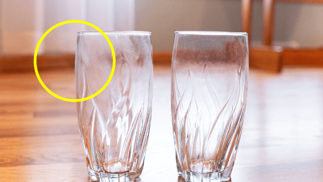 White Film on Glassware