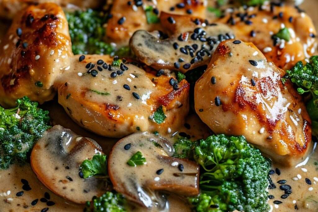 Creamy Broccoli and Mushroom Chicken