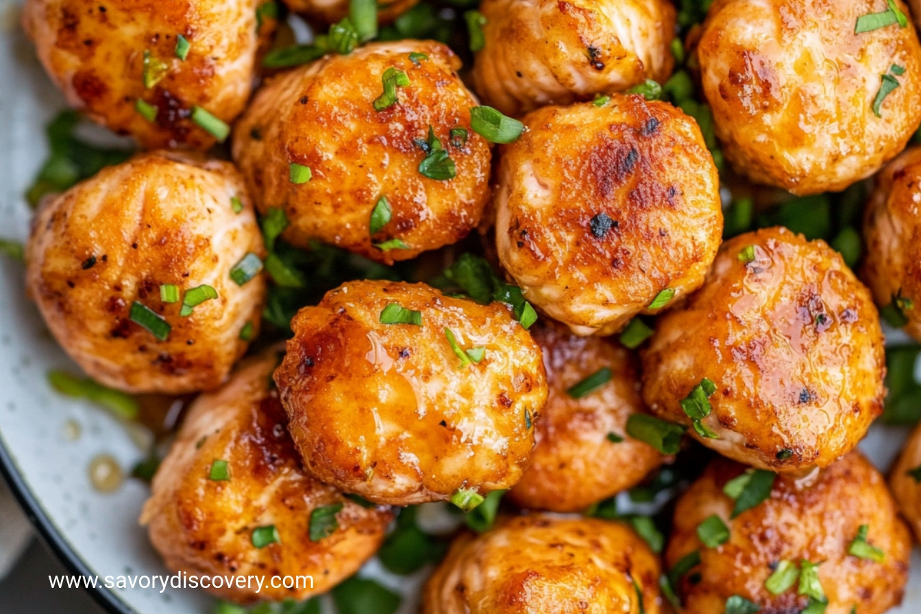 Air fryer salmon bites with hot honey