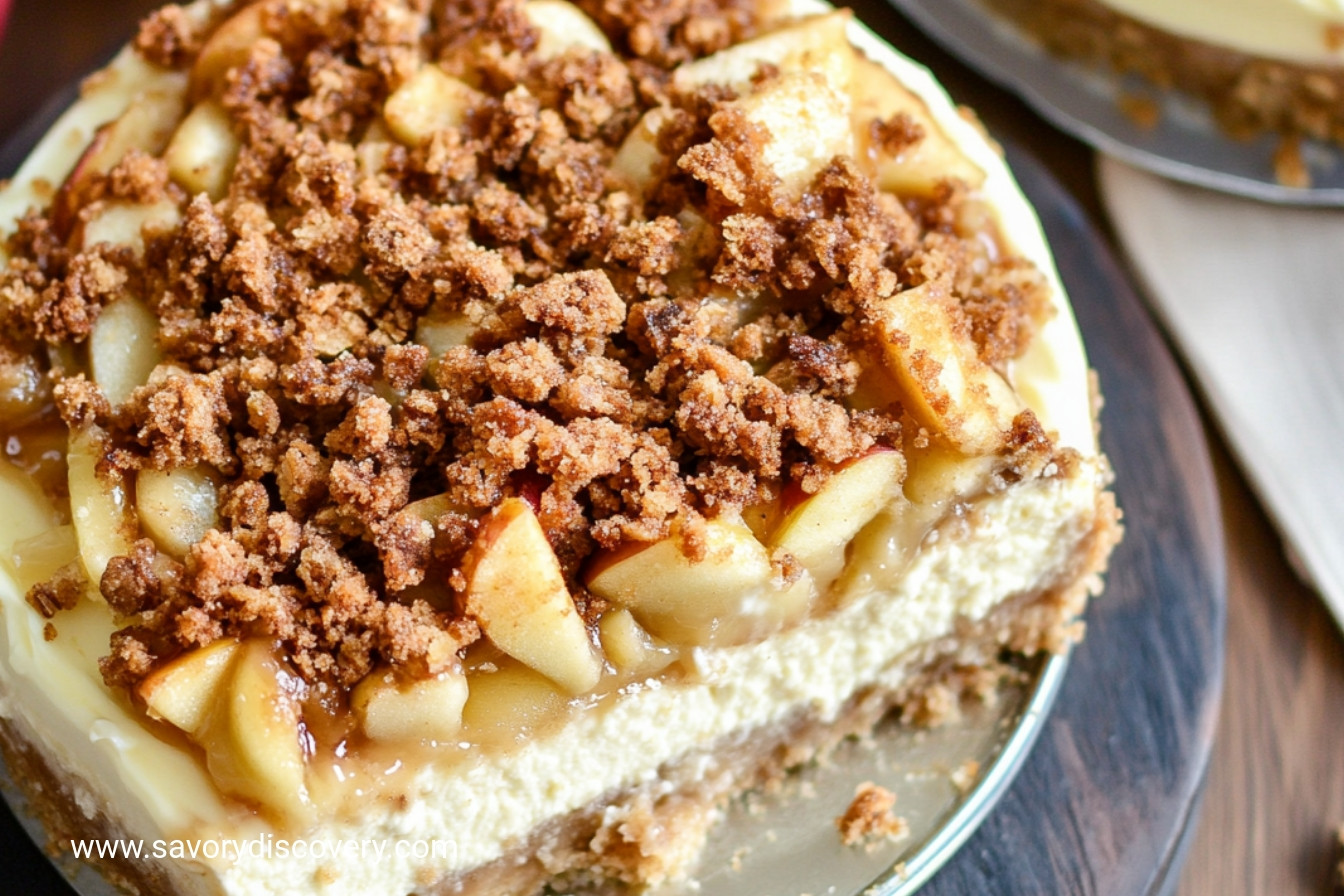 Apple Crisp Cheesecake