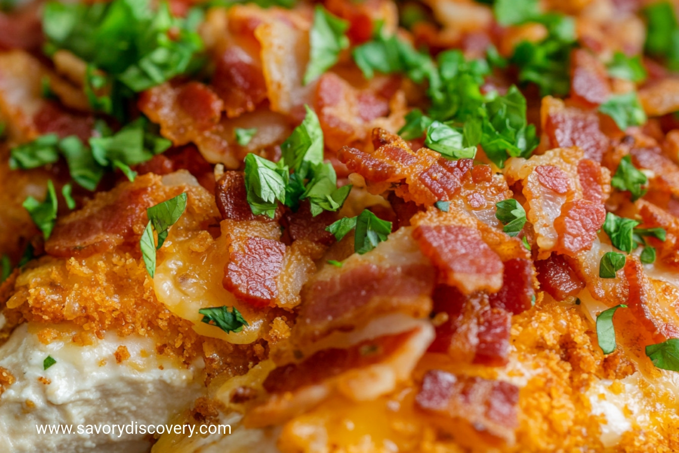 Cream Cheese and Bacon Stuffed Doritos Chicken