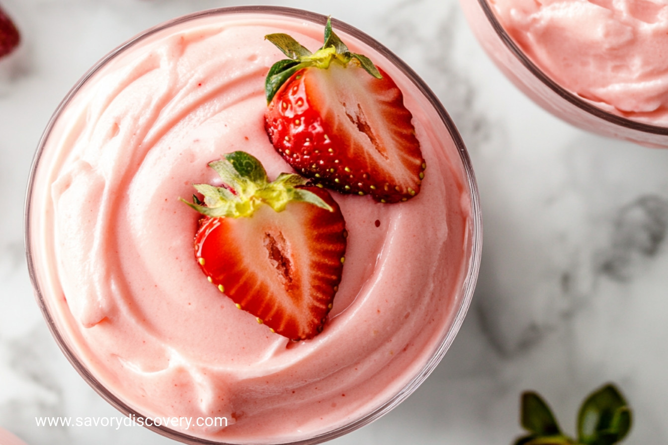 Fluffy Strawberry Mousse