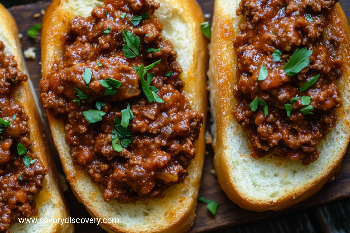 Garlic Bread Sloppy Joes