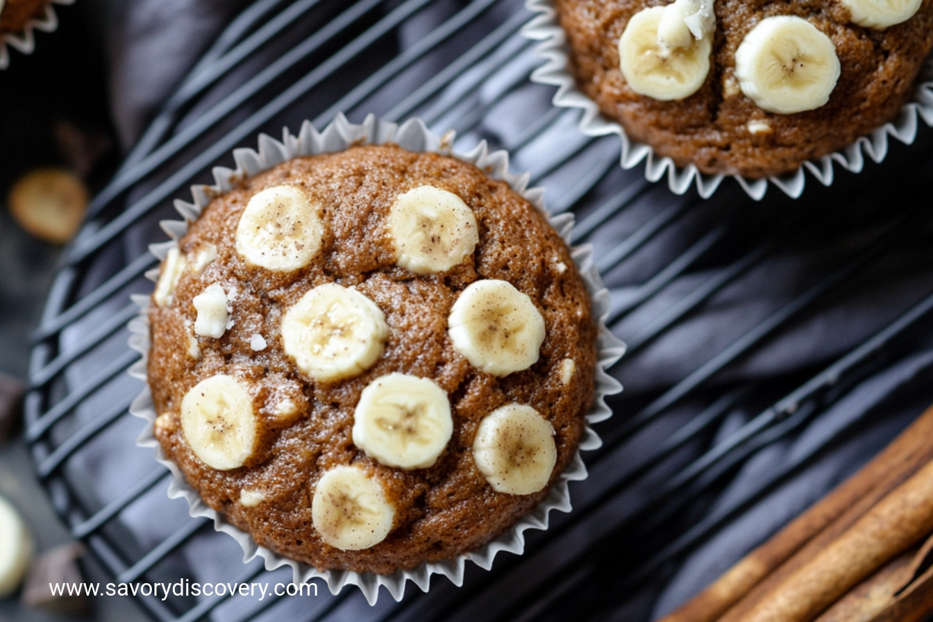 Irresistible White Chocolate Cinnamon Banana Muffins