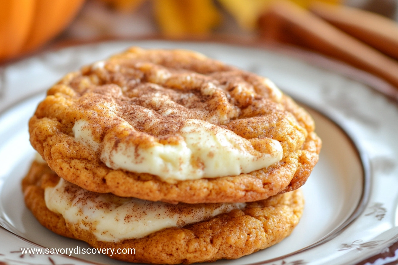 Luscious Pumpkin Cinnamon Cheesecake Cookies