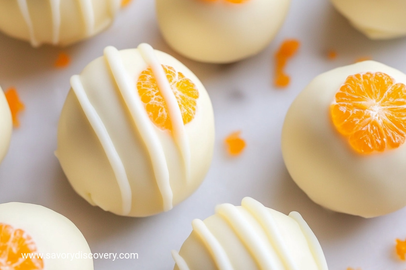 No Bake Orange Creamsicle Truffles